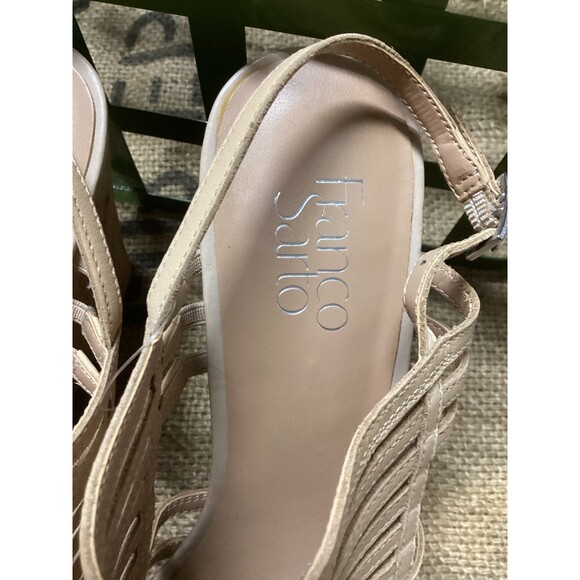 Franco Sarto Sombre Strappy Wedge Sandals Cork High Heels Women’s Size 9.5 - Picture 9 of 11